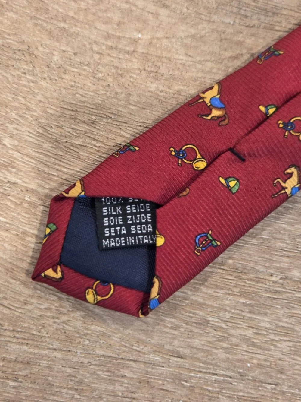 Baretta Sport Equestrian Symbol Silk Red Tie (3.85